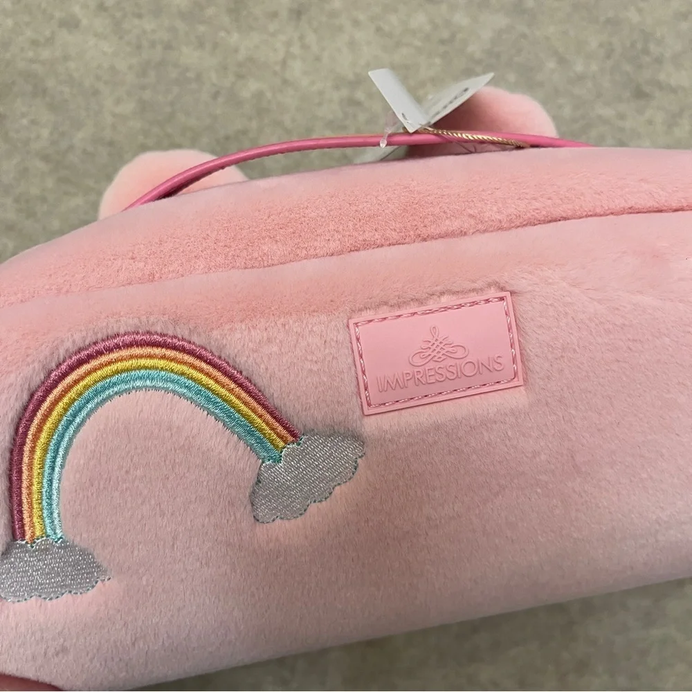 Care Bears Pink Plush And Clear Travel Makeup Cosmetic Zip Pouches New